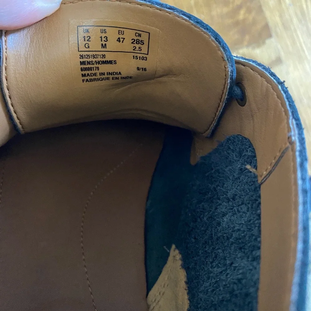 Clarks Chukka Boots Mens 13 Blue Suede Quiet Luxury Casual Preppy Travel 15103